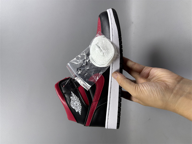 Women Running Weapon Air Jordan 1 Black/Red Shoes 551